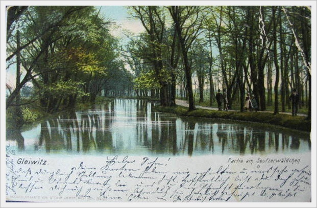 „Lasek Westchnień” na starej pocztówce